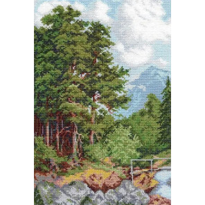  Лесной ручей по мотивам картины Карла Фридриха Гайста Набор для вышивания Палитра 08.037