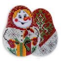 Снеговик Набор для вышивки бисером Кроше
