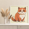 2 Толстый персидский кот Животные Кошки Котята Для детей Детская Для девочки Для мальчика Легкая Раскраска картина по номерам на