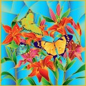 Бабочки Набор с рамкой для создания картины-витража Color Kit