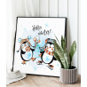 2 Пара веселых пингвинов Коллекция Сute penguin Животные Рождество Новый год Дети Для детей Детские Для девочек Для мальчиков Зи