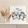 3 Пара веселых пингвинов Коллекция Сute penguin Животные Рождество Новый год Дети Для детей Детские Для девочек Для мальчиков Зи