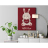 6 Влюбленный заяц с сердцем Животные Кролик Любовь Романтика Детская Для детей Для девочек 60х80 Раскраска картина по номерам на