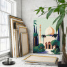 3 Мечеть в ярком солнце Пейзаж Страны Минимализм Интерьерная Легкая 75х100 Раскраска картина по номерам на холсте