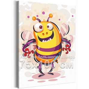 Пчела Мая Коллекция Cute animals Смешные Для детей Детские Для девочек Для мальчиков 75х100 Раскраска картина по номерам на холс