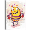 Пчела Мая Коллекция Cute animals Смешные Для детей Детские Для девочек Для мальчиков 75х100 Раскраска картина по номерам на холсте