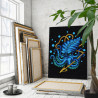 3 Синий Кракен с гарпуном Животные Мифология Осьминог 75х100 Раскраска картина по номерам на холсте