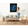 5 Синий Кракен с гарпуном Животные Мифология Осьминог 75х100 Раскраска картина по номерам на холсте