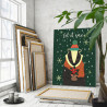 3 Барсук с цветком под снегом Животные Зима Новый год Рождество Для детей Детская 80х100 Раскраска картина по номерам на холсте