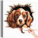 Щенок кокер спаниель Собака Легкая Английский Раскраска картина по номерам на холсте