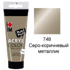 748 Серо-коричневый металлик Acryl Color акриловая краска Marabu