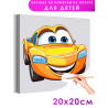 1 Желтая машина с улыбкой Автомобиль Мультики Транспорт Для детей Детская Для мальчика Маленькая Легкая Раскраска картина по ном
