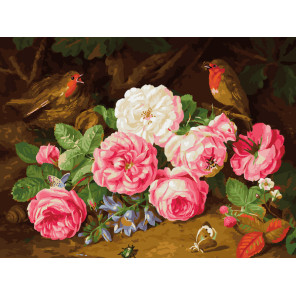  Фламандские розы Раскраска картина по номерам на холсте Белоснежка 545-AS