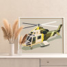 3 Быстрый военный вертолет Для детей Детские Для мальчиков Для мужчин Легкая Раскраска картина по номерам на холсте