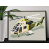 2 Быстрый военный вертолет Для детей Детские Для мальчиков Для мужчин Легкая 75х100 Раскраска картина по номерам на холсте
