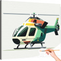 Вертолет горных спасателей Для детей Детские Для мальчиков Для мужчин Легкая Раскраска картина по номерам на холсте