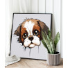 2 Портрет Ши-тцу Животные Щенок Собака Для детей Легкая Раскраска картина по номерам на холсте