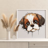 3 Портрет Ши-тцу Животные Щенок Собака Для детей Легкая Раскраска картина по номерам на холсте