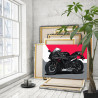 3 Стильный мотоцикл на красном фоне Байк Спорт Для мужчин 80х100 Раскраска картина по номерам на холсте