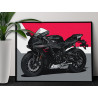 2 Стильный мотоцикл на красном фоне Байк Спорт Для мужчин Раскраска картина по номерам на холсте
