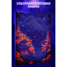  Яркая осень в Японии Природа Пейзаж Дом Горы Футзияма Вода Дождь Раскраска картина по номерам на холсте с неоновыми красками AA