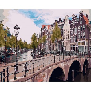 Императорский канал. Амстердам Раскраска картина по номерам на холсте