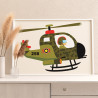 2 Боевой вертолет Техника Транспорт Для детей Детская Для мальчика Маленькая Легкая Раскраска картина по номерам на холсте