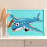 2 Пассажирский самолет Транспорт Для детей Детская Для мальчиков Для девочек Маленькая Раскраска картина по номерам на холсте