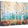 Пейзаж с березами Природа Лес Осень Весна Деревья 80х100 Раскраска картина по номерам на холсте