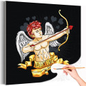 Амур со стрелой Любовь День влюбленных Ангел Раскраска картина по номерам на холсте