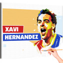 Хави поп арт Знаменитости Люди Футболист Спорт Для мужчин Для мальчика Xavi Hernandez Раскраска картина по номерам на холсте