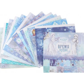 Время чудес. Холодное сердце Набор двусторонней бумаги для скрапбукинга, кардмейкинга Арт Узор