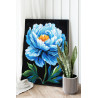  Голубой пион Цветы Лето Для девушки Для женщины Маме Интерьерная Небольшая Раскраска картина по номерам на холсте AAAA-NK024