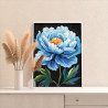  Голубой пион Цветы Лето Для девушки Для женщины Маме Интерьерная Небольшая Раскраска картина по номерам на холсте AAAA-NK024