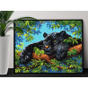  Черный леопард на дереве Животные Пантера Природа 80х100 Раскраска картина по номерам на холсте AAAA-NK693-80x100