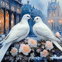 Свадебные голуби Алмазная вышивка мозаика Гранни