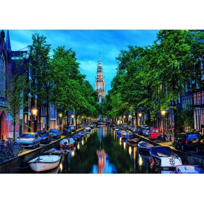Сумерки на канале в Амстердаме Пазлы Educa