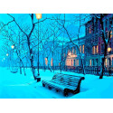 Зимний бульвар Раскраска картина по номерам на холсте Белоснежка