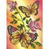  Бабочки и розы Набор для вышивки бисером Каролинка КББН(Ч) 4006