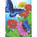 Синие бабочки Набор для вышивки бисером Каролинка