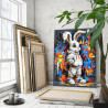  Стильный кролик и граффити Животные Заяц Город Яркая Мультики Детская Для детей Для подростков 100х125 Раскраска картина по ном