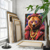 4 Портрет стильного медведя в очках Животные Медвежонок Медведица Фильмы Герои Для подростков Мем Раскраска картина по номерам н