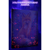 9 Портрет лисы в фиолетовых цветах Животные Лисичка Рыжая Яркая Бабочки Лето Раскраска картина по номерам на холсте