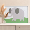 2 Большой слон на прогулке Животные Для детей Детские Для мальчиков Для девочек Легкая Маленькая Раскраска картина по номерам на
