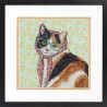 Пример вышивки в рамке Мама-кошка Набор для вышивания Dimensions DMS-70-35395