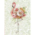 Цветочный фламинго Набор для вышивания Dimensions