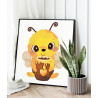 2 Пчела с горшочком меда Коллекция Cute animals Животные Для детей Детские Для девочек Для мальчиков Еда Раскраска картина по но