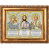  Триптих с молитвами в серебре Канва с рисунком для вышивки бисером Благовест И-3002
