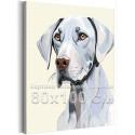 Портрет веймаранера Животные Собака Легавая Для детей для подростков Для девочки Для мальчика 80х100 Раскраска картина по номерам на холсте