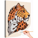 Портрет молодого леопарда Животные Для детей Для мальчика Для девочек Раскраска картина по номерам на холсте